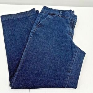 Lands End Womens Wide Leg Trouser Jeans Size 12